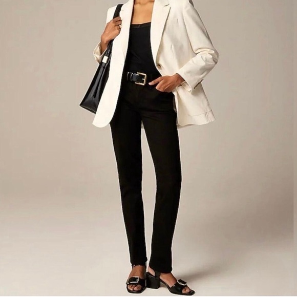 J. Crew Denim - {J. Crew} "Vintage Slim Straight" True Black Mid Rise Stretch Denim Jeans